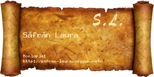 Sáfrán Laura névjegykártya